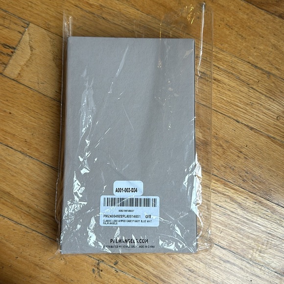 Palm Angels Classic Logo Airpod Case Navy Blue & White - Picture 2 of 2